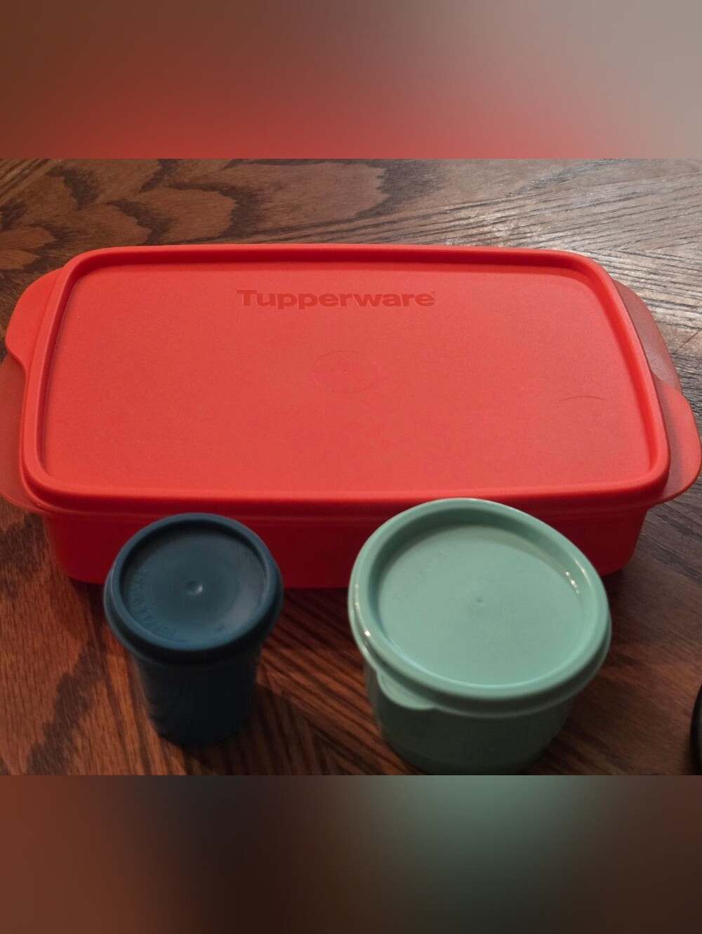 Tupperware LunchIt Large 3 Piece Set NWT Orange